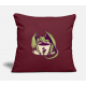 Coffee Dragon Burgundy Pillow